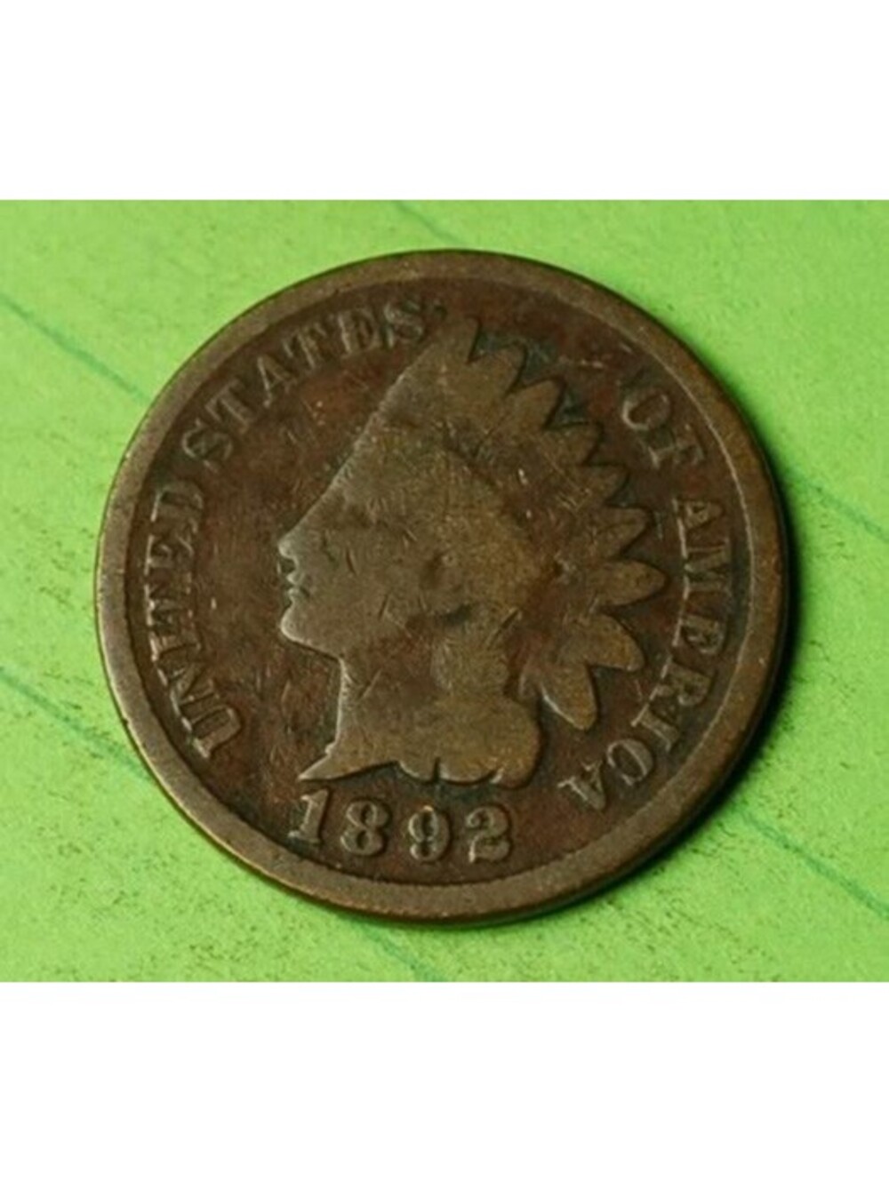 X215 1892 Indian Head Cent Penny 1c - Check Out Our eBay Store - old coin money